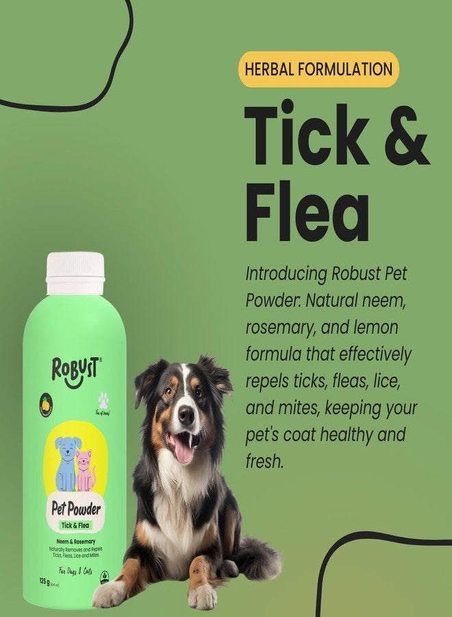 Robust Pet Powder for Ticks & Fleas(125g) | Natural Product | Neem & Rosemary | for Dogs & Cats - Image 5